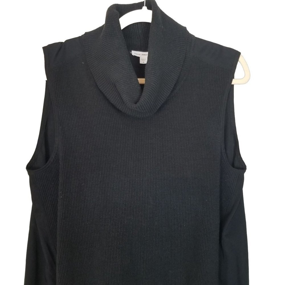 Standard James Perse Womens 4 Black Sleeveless Rib - Picture 2 of 9